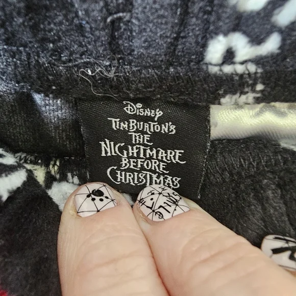Nightmare Before Christmas Jack‎ Skellington Jogger Pajama Fleece Pant Size M - Picture 3 of 9